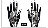 Mehndi Henna Cone with Full Stencil Set Women Fashion Temporary Tattoo Makeup Tool Waterproof 100% Safe