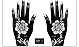 Mehndi Henna Cone with Full Stencil Set Women Fashion Temporary Tattoo Makeup Tool Waterproof 100% Safe