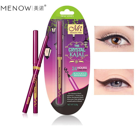 Menow matte eyeliner pencil waterproof long lasting 24 Hours smooth KAJAL eye liner black brown eye contour pen MN066