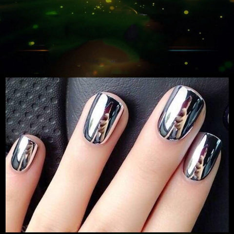 Metallic Silver Color Mirror Nail Polish Gel Base Coat Peel Off Nail Varnish Manicure Nail Design Art Polish Decorations