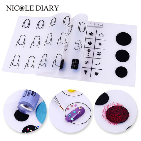 Mini Silicone Pad Portable Fingernails Mat Stamping Nail Practise Manicure Nail Art Tool