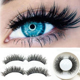 MintSun Handmade1 Pair 3D Double Magnetic False Eyelashes Lashes Reusable False Magnet Eye Lashes natural magnetic lashes 2M121