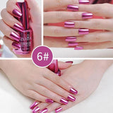 Mirror  12 Colors Titanium Nail Polish Durable Flow Of Gold Non-peelable Metal Nail Art Quick Drying Nails Polish Women Beauty