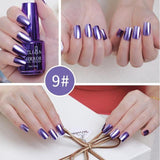 Mirror  12 Colors Titanium Nail Polish Durable Flow Of Gold Non-peelable Metal Nail Art Quick Drying Nails Polish Women Beauty