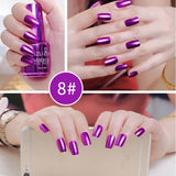 Mirror  12 Colors Titanium Nail Polish Durable Flow Of Gold Non-peelable Metal Nail Art Quick Drying Nails Polish Women Beauty