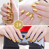 Mirror  12 Colors Titanium Nail Polish Durable Flow Of Gold Non-peelable Metal Nail Art Quick Drying Nails Polish Women Beauty