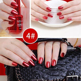 Mirror  12 Colors Titanium Nail Polish Durable Flow Of Gold Non-peelable Metal Nail Art Quick Drying Nails Polish Women Beauty