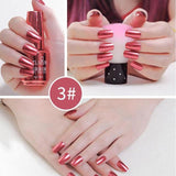 Mirror  12 Colors Titanium Nail Polish Durable Flow Of Gold Non-peelable Metal Nail Art Quick Drying Nails Polish Women Beauty