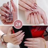 Mirror  12 Colors Titanium Nail Polish Durable Flow Of Gold Non-peelable Metal Nail Art Quick Drying Nails Polish Women Beauty