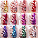 Mirror  12 Colors Titanium Nail Polish Durable Flow Of Gold Non-peelable Metal Nail Art Quick Drying Nails Polish Women Beauty