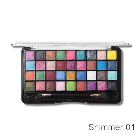 Miss Rose 36 Color Eyeshadow Palette Make Up Palette Bright Matte Shimmer Colorful Makeup Eye Shadow Set Cosmetic With Brush