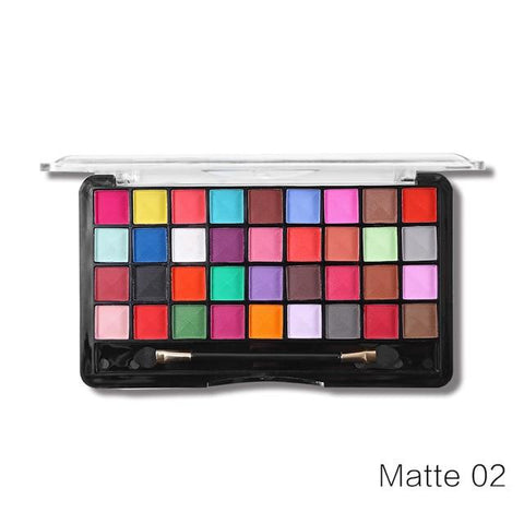 Miss Rose 36 Color Eyeshadow Palette Make Up Palette Bright Matte Shimmer Colorful Makeup Eye Shadow Set Cosmetic With Brush