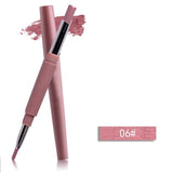 Miss Rose Double-end Lip Makeup Lipstick Pencil Waterproof Long Lasting Tint Sexy Red Lip Stick Beauty Matte Liner Pen Lip Stick