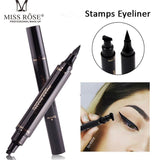 Miss Rose Liquid Eyeliner Pen Makeup Waterproof Long Lasting Fast Dry Black Eye Liner Pencil With Eyeliner Stamps Cosmetic Tool