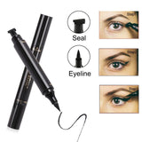 Miss Rose Stamp Eyeliner Eyes Liner Liquid Make Up Pencil Waterproof Black Double-ended Makeup Stamps Eyeliner Pencil maquiagem