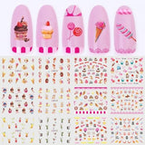 Mixed 12 Nail Designs Water Transfer Sticker Nail Art DIY Tattoo Slider Flamingo Flower Feather Polish Manicure Set CHBN865-876