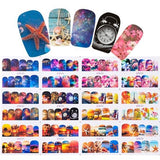 Mixed 12 Nail Designs Water Transfer Sticker Nail Art DIY Tattoo Slider Flamingo Flower Feather Polish Manicure Set CHBN865-876