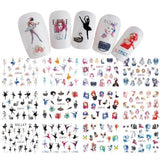 Mixed 12 Nail Designs Water Transfer Sticker Nail Art DIY Tattoo Slider Flamingo Flower Feather Polish Manicure Set CHBN865-876