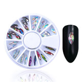 Mixed Silver Round Nail Art Decoration in Wheel Nail Rhinestones for Acrylic UV Gel Shinning Body Art Nail Accessories