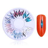 Mixed Silver Round Nail Art Decoration in Wheel Nail Rhinestones for Acrylic UV Gel Shinning Body Art Nail Accessories
