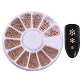 Mixed Silver Round Nail Art Decoration in Wheel Nail Rhinestones for Acrylic UV Gel Shinning Body Art Nail Accessories