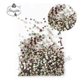 Mixed Size 1/ Pack Rhinestones Set Gold flack Crystal Glass Hotfix Flatback Nail art Rhinestones For DIY Nails 045