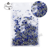 Mixed Size 1/ Pack Rhinestones Set Gold flack Crystal Glass Hotfix Flatback Nail art Rhinestones For DIY Nails 045