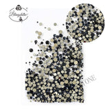 Mixed Size 1/ Pack Rhinestones Set Gold flack Crystal Glass Hotfix Flatback Nail art Rhinestones For DIY Nails 045