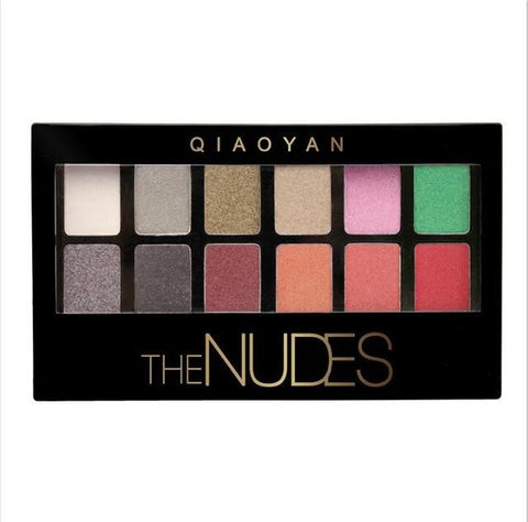 Moonbiffy 3 Styles 12 Colors Matte Pigment Glitter Eyeshadow Palette Nudes Neutral Eye Shadow Palettes Makeup Set