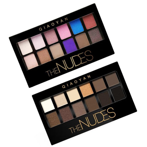Moonbiffy 3 Styles 12 Colors Matte Pigment Glitter Eyeshadow Palette Nudes Neutral Eye Shadow Palettes Makeup Set