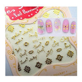 Mtssii 3D Nail Stickers Embossed Pink Flowers Gold Silver Alloy Dream Catcher Design Nail Art Decal Tips Stickers Sheet Manicure