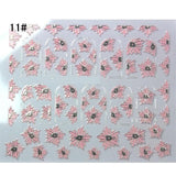 Mtssii 3D Nail Stickers Embossed Pink Flowers Gold Silver Alloy Dream Catcher Design Nail Art Decal Tips Stickers Sheet Manicure