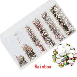 Multi-size 1728pcs Glass Nail Rhinestones For Nails Art Decorations Crystals Strass Charms Partition Mixed Size Rhinestone Set