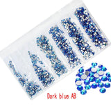 Multi-size 1728pcs Glass Nail Rhinestones For Nails Art Decorations Crystals Strass Charms Partition Mixed Size Rhinestone Set