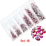 Multi-size 1728pcs Glass Nail Rhinestones For Nails Art Decorations Crystals Strass Charms Partition Mixed Size Rhinestone Set