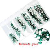 Multi-size 1728pcs Glass Nail Rhinestones For Nails Art Decorations Crystals Strass Charms Partition Mixed Size Rhinestone Set