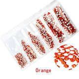 Multi-size 1728pcs Glass Nail Rhinestones For Nails Art Decorations Crystals Strass Charms Partition Mixed Size Rhinestone Set