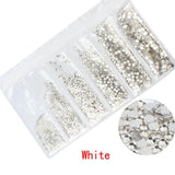 Multi-size 1728pcs Glass Nail Rhinestones For Nails Art Decorations Crystals Strass Charms Partition Mixed Size Rhinestone Set