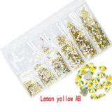 Multi-size 1728pcs Glass Nail Rhinestones For Nails Art Decorations Crystals Strass Charms Partition Mixed Size Rhinestone Set