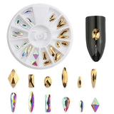 Multi-size Glass Nail Rhinestones For Nails Art Decorations Crystals Strass Charms Partition Mixed Size Rhinestone Set