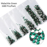 Multi-size Glass Nail Rhinestones For Nails Art Decorations Crystals Strass Charms Partition Mixed Size Rhinestone Set