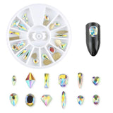 Multi-size Glass Nail Rhinestones For Nails Art Decorations Crystals Strass Charms Partition Mixed Size Rhinestone Set