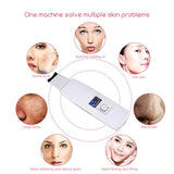 Multifunction Ultrasonic Ion Pad Skin Scrubber Rechargeable Ultrasound Face Pore Cleaner Deep Cleaning Facial Peeling Massager48