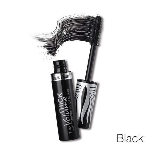 Music Flower 5 Color Curling 3D Mascara Waterproof Curling Rimel Mascara Makeup Long-lasting Quick-dry Thick Eyelash Black Blue