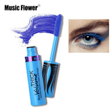 Music Flower 5 Color Curling 3D Mascara Waterproof Curling Rimel Mascara Makeup Long-lasting Quick-dry Thick Eyelash Black Blue