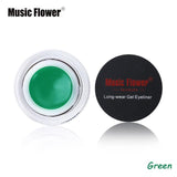Music Flower Brand Black Waterproof Eyeliner Gel Makeup Cosmetic Gel Eye Liner With Brush 24 Hours Long-lasting For Women