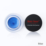 Music Flower Brand Black Waterproof Eyeliner Gel Makeup Cosmetic Gel Eye Liner With Brush 24 Hours Long-lasting For Women