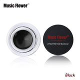 Music Flower Brand Black Waterproof Eyeliner Gel Makeup Cosmetic Gel Eye Liner With Brush 24 Hours Long-lasting For Women