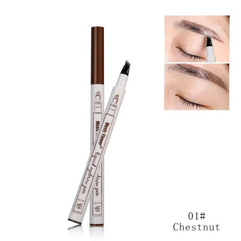 Music Flower Liquid Eyebrow Pencil Fine Sketch Eye Brow Tattoo Pen Waterproof