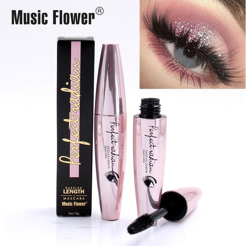 Music Flower Mascara 4d Fiber Lashes Silk Mascara Waterproof Rimel 3D Thick Black Lash Eyelash Extension Lengthening Eyes Makeup